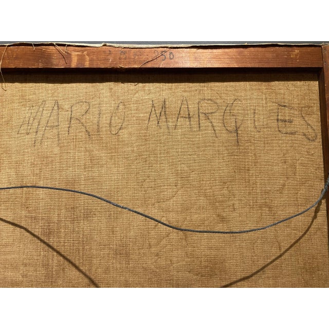 Signed Mario Marques Mid 20th Century Spanish Abstract Impasto Painting For Sale - Image 12 of 13
