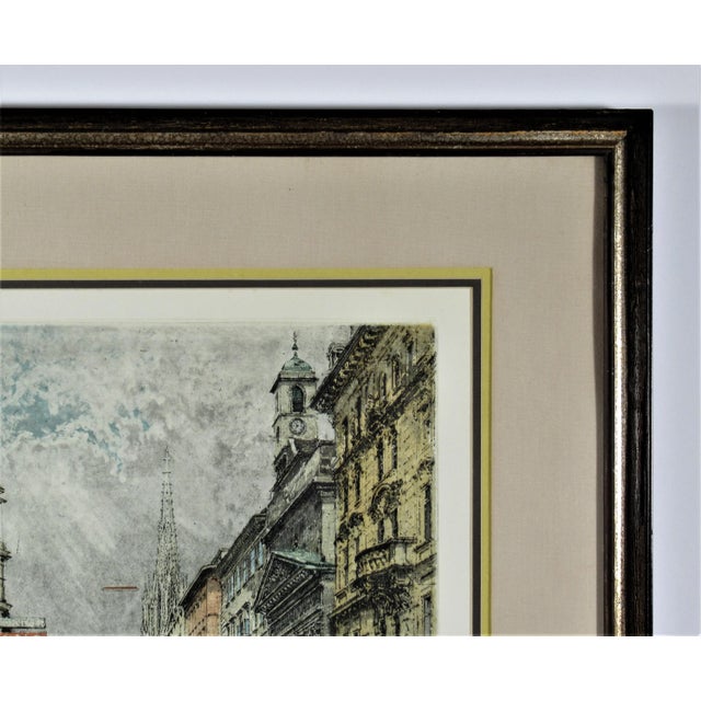 Printmaking Materials Robert Kasimir, Busy Street, Vienna, Circa 1970 For Sale - Image 7 of 8