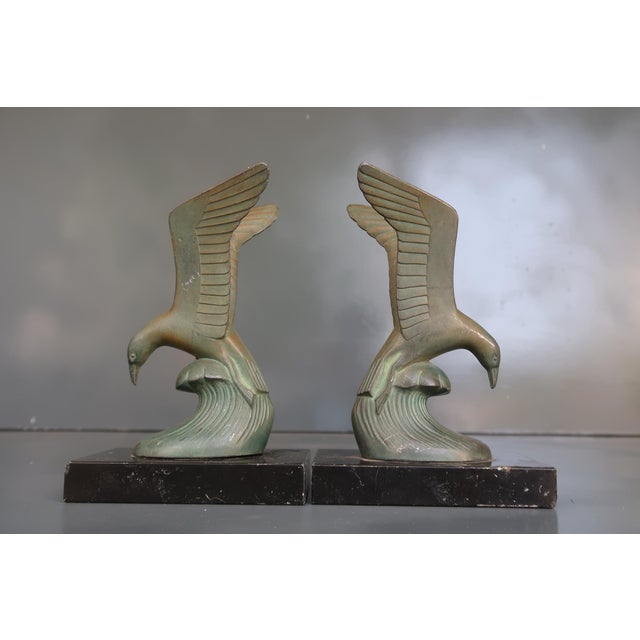Pair of French Art Deco 1930 Bookends For Sale - Image 4 of 14