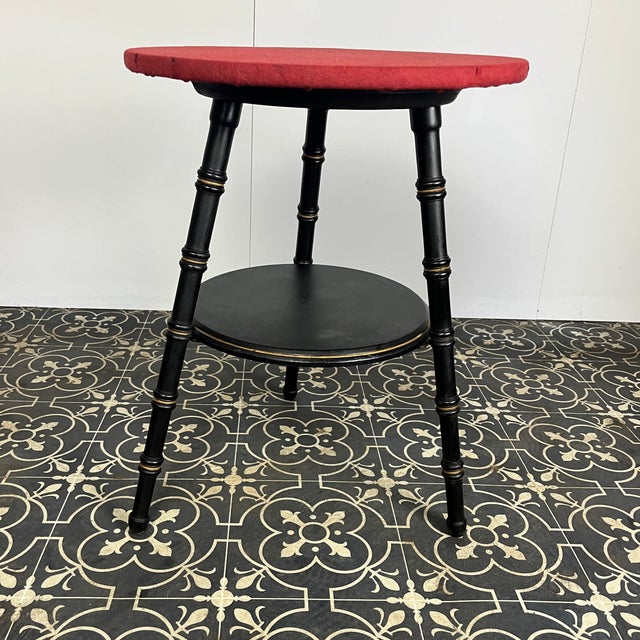 Ebonised Side Table in Faux Bamboo For Sale - Image 9 of 13