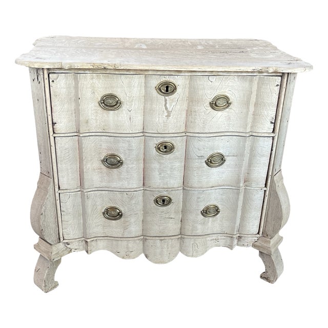 19th Century Dutch Bleached Oak Chest of Drawers For Sale