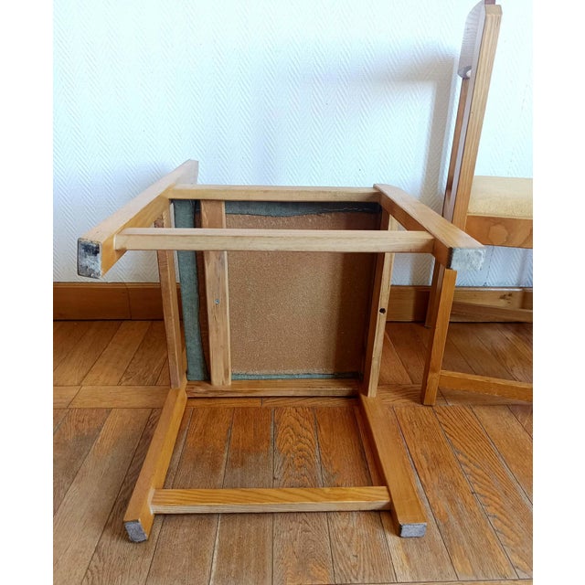 Scandinavian Chairs in Elm and Fabric, 1960s, Set of 6 For Sale - Image 12 of 15