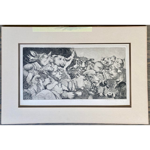 GREAT PROVENANCE! FULLY CERTIFIED! This is a gorgeous Authentic Original Hand-Signed Etching by Listed American Satirist,...