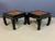 Wood 1970s Century Ebonized Pair of Pagoda End Tables With a Burl Top Chin Hua Collection For Sale - Image 7 of 8