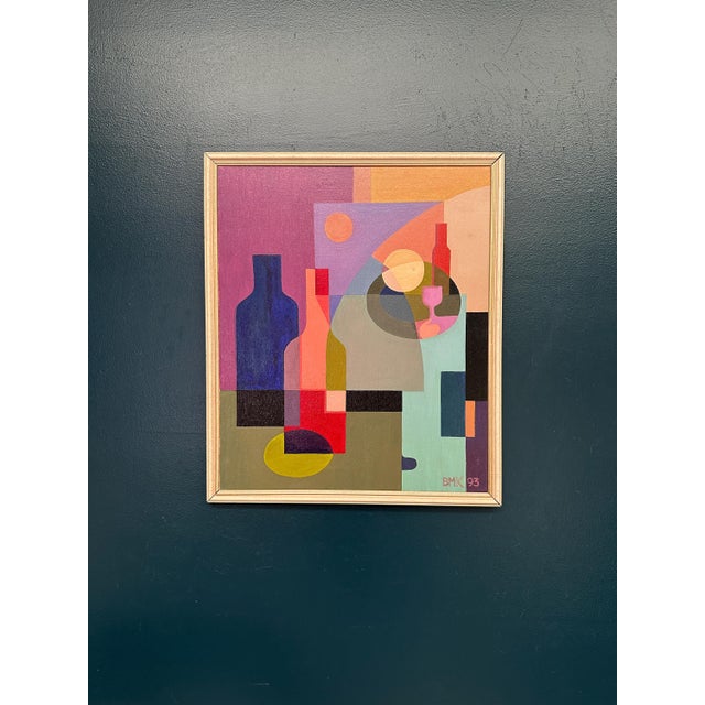 BMK, Abstract Still Life, 1993, Oil Painting on Canvas, Framed For Sale - Image 18 of 18