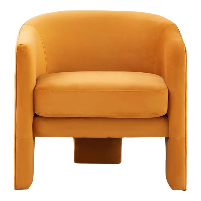 Londyn Upholstered Accent Chair - Pumpkin Orange For Sale