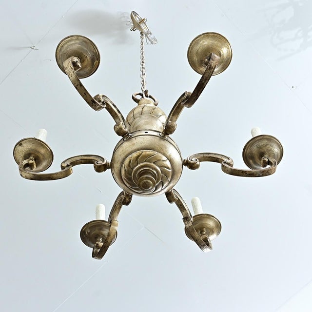 Early 20th Century French Bronze Chandelier For Sale - Image 10 of 12