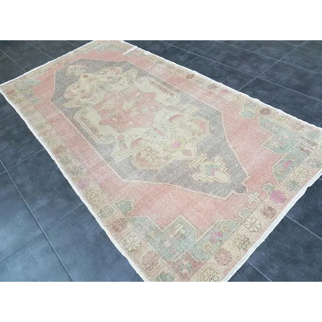 1960s 1960s Vintage Turkish Handmade Rug-4’3’x8’5" For Sale - Image 5 of 11