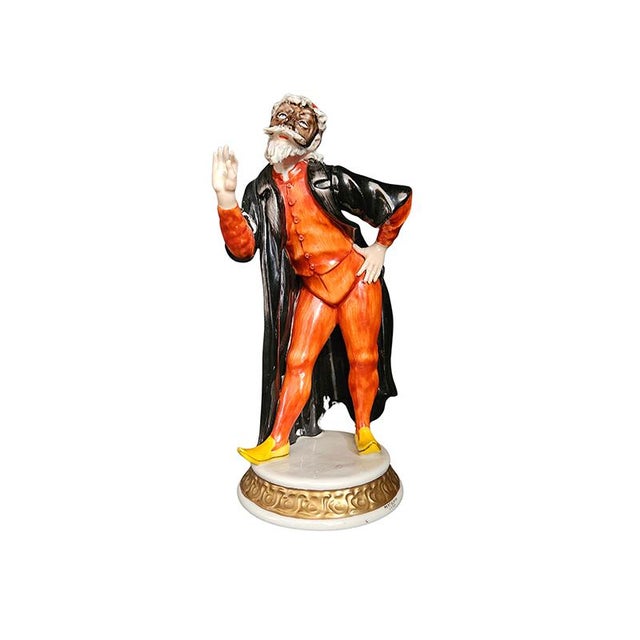 Porcelain Pantalone Sculpture, 1980s For Sale - Image 9 of 9