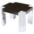 Wood Mid-Century Modern Ebonized Burled Walnut & Channeled Chrome Occasional Table For Sale - Image 7 of 7