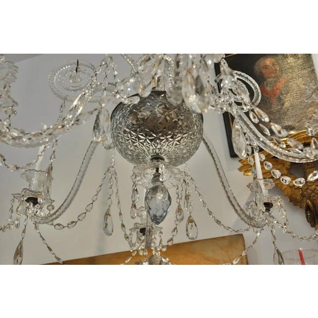 18th Century George III Period Cut Crystal Chandelier For Sale - Image 4 of 7