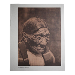 Edward S. Curtis Black Belly – Cheyenne Vintage Native American Print (c.1970s Reproduction)