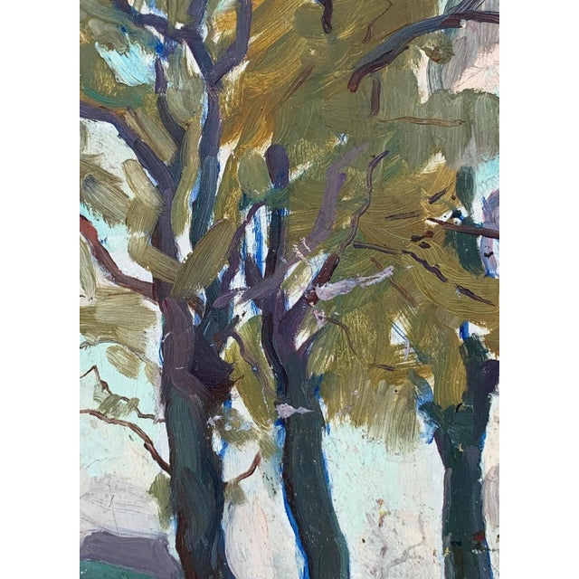Forest Landscape Oil Painting, Ukrainian Soviet Art, 1960s For Sale - Image 4 of 6
