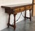 1900 - 1909 20th Century Spanish Console Fold Out Table With Iron Stretcher and Two Drawers For Sale - Image 5 of 11