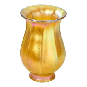 Mid 20th Century Carl Radke Tiffany Style Fluted Tulip Art Glass Lamp Shade