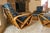 Blue Six Strand Pretzel Full Set - 3-Seat Sofa, Two Chairs, Ottoman For Sale - Image 8 of 18
