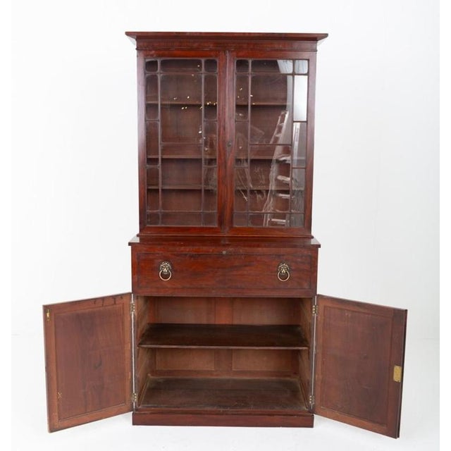 William IV Secretaire Bookcase Cabinet, 1830 For Sale - Image 3 of 6