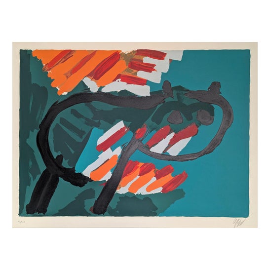 Karel Appel, Green Cat, 1978, LIthograph For Sale