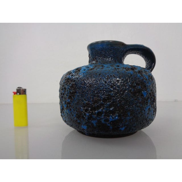 Turquoise Lava Ceramic Vase from Gräflich Ortenburg, Germany, 1960s For Sale - Image 4 of 18