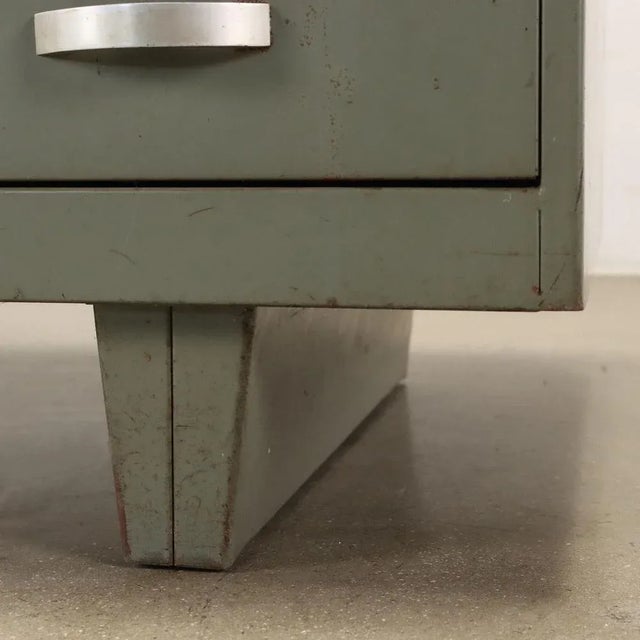 Writing Desk in Enamelled Metal and Leatherette, 1960s For Sale - Image 6 of 9