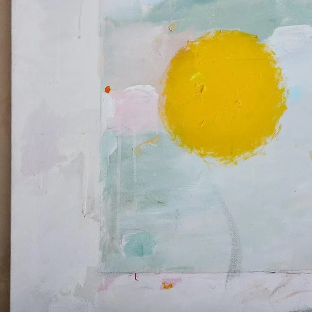 Abstract "Domestic Issues" Modern Abstract Mixed-Media Painting on Canvas by Maxine Snider, 1990s For Sale - Image 3 of 11