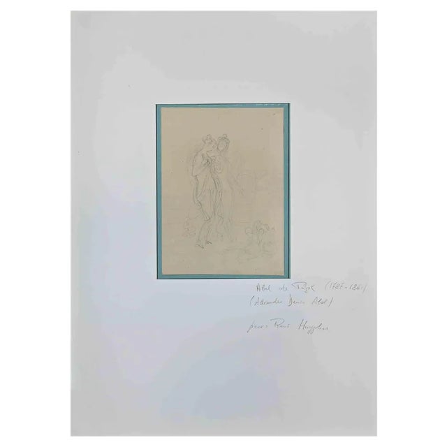 Abel de Pujol, Female Figures, Pencil Drawing, Early 19th Century For Sale