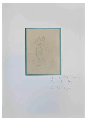 Abel de Pujol, Female Figures, Pencil Drawing, Early 19th Century