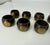 Mid-Century Modern Set of Twelve Vintage Mid Century Modern Wood and Brass Napkin Rings For Sale - Image 3 of 7