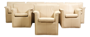 Office Chairs Lauriana by Afra and Tobia Scarpa B&b Italia for B&b Italia / C&b Italia, 1970s, Set of 8