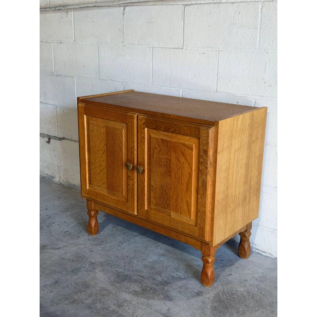 1960s Danish Oak Small Storage Cabinet Mid-Century Modern 1970s For Sale - Image 5 of 10