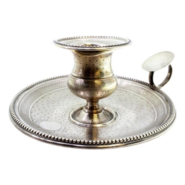 Guilloche Silver Paddle with Pearly Friezes For Sale