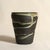 Coffee Signed Handmade Studio Pottery Cup With Abstract Green Drip Glaze on Dark Clay For Sale - Image 8 of 12