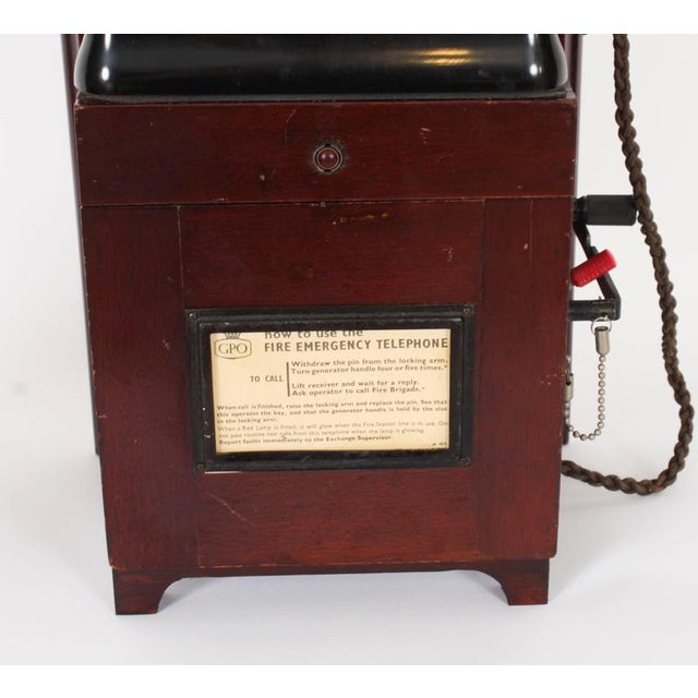 1940s Vintage Black Bakelite Rotary Wall Cradle Telephone and Dictograph, 1940s, Set of 2 For Sale - Image 5 of 17
