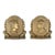 1953 English Vintage Coronation Queen Elizabeth II & Prince Philip Commemorative Bookends, Gilt Bronze - a Pair For Sale