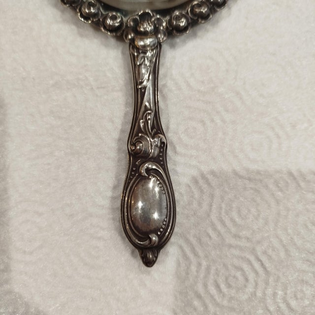 1930s Silver Hand Mirror, 1930s For Sale - Image 5 of 18