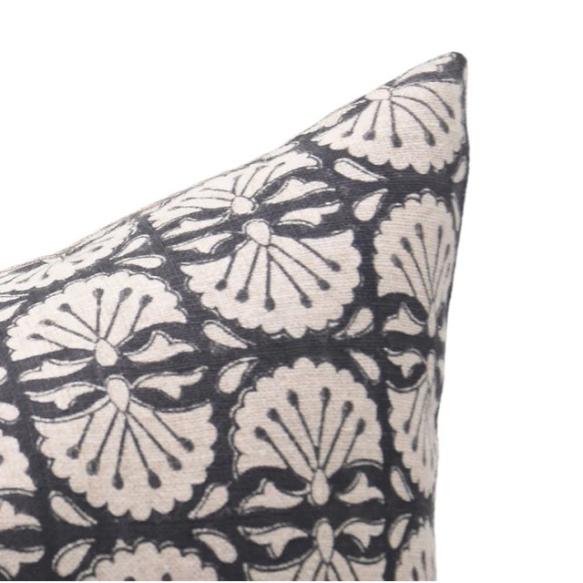 Fabdivine Handmade Pillow Cover 24x24 Inch Block Printed Decorative Cushion- Bijhni For Sale - Image 6 of 8