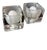 Ice Cube Glass Table Lamps, 1970, Set of 2 For Sale