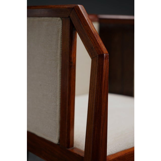 Brown Art Deco Desk Chair, Belgium, 1930s For Sale - Image 8 of 18