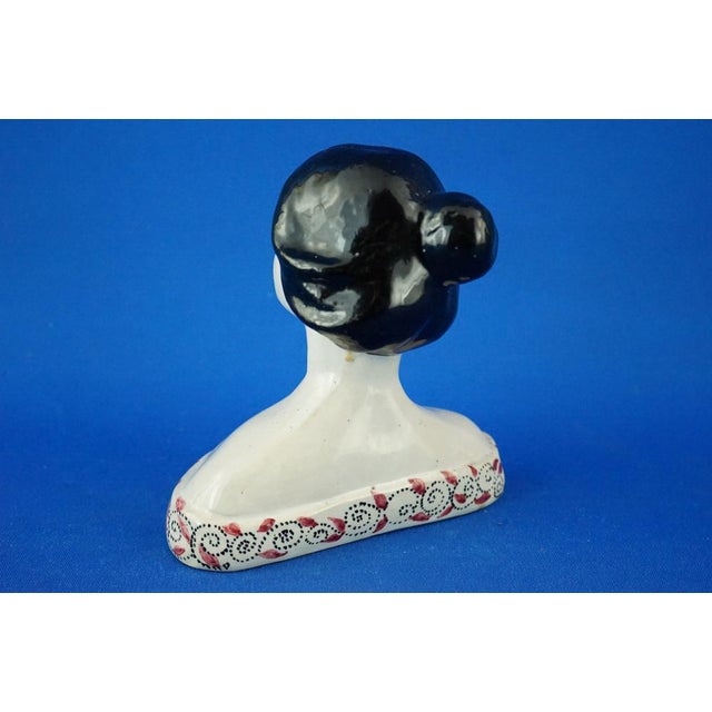 1920s 20th Century Ceramic Bust of a Woman from M.I.C.A. Factory, Sesto Fiorentino, Italy, 1920s For Sale - Image 5 of 18