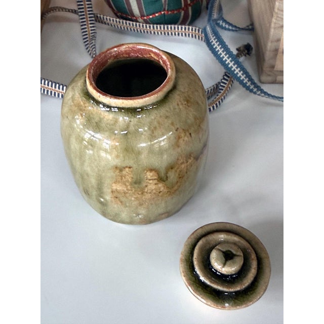 Three Japanese Vintage Tea Caddies by Noted Potters with Shifuku and Tomobako For Sale - Image 12 of 15