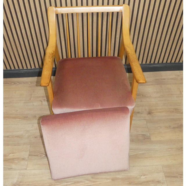 Mid-Century Modernist Easy Armchair in Light Wood, 1950s-1960s For Sale - Image 4 of 13