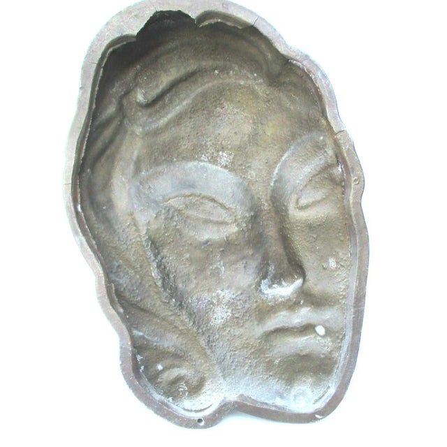 1920s Art Dec Spelter Female Wall Sculpture For Sale - Image 4 of 7
