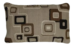 Aubusson Cream Geometric Throw Pillow