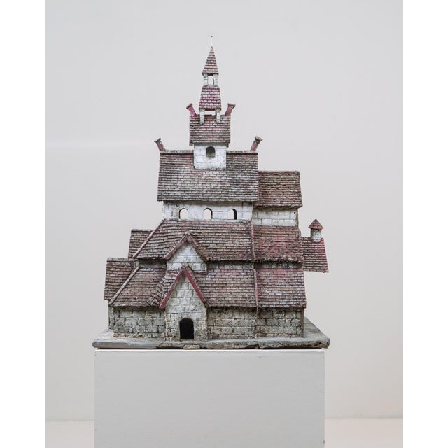 20th Century French Folk Art Concrete Model of Church For Sale In Greensboro - Image 6 of 18