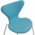 Blue Seven Chairs in Blue Fabric by Arne Jacobsen, 1980s, Set of 6 For Sale - Image 8 of 18