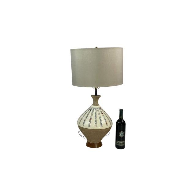 Quartite Mid Century Modern Ceramic Table Lamp Dated 1962 For Sale - Image 12 of 12