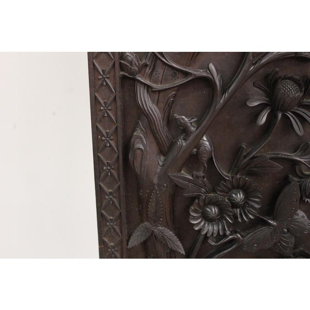 Asian Carved Wooden Columns, 1890s, Set of 2 For Sale - Image 9 of 17