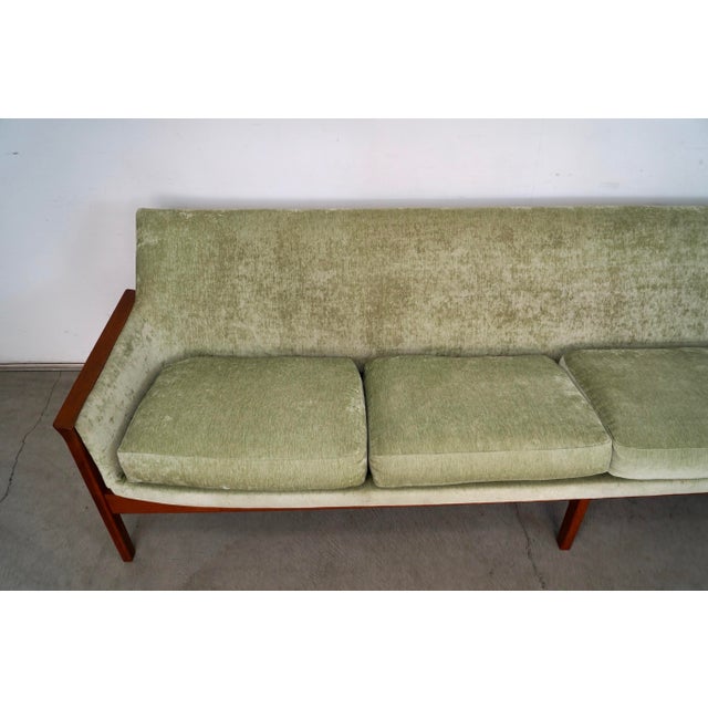 1960’s Mid-Century Danish Modern Long Teak Sofa For Sale - Image 11 of 12