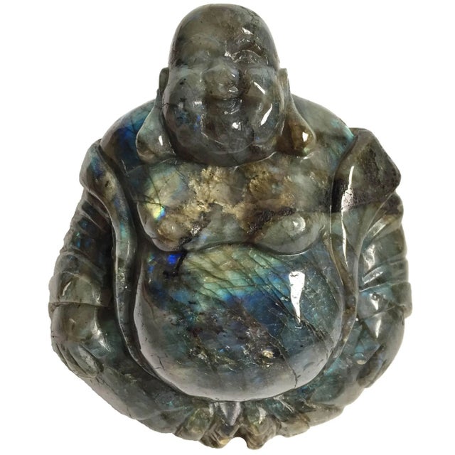 Gemstone Labradorite Happy Buddha For Sale - Image 11 of 11