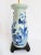 Antique 19th Century large Chinese underglaze celadon & blue porcelain baluster form vase converted as a lamp featuring...
